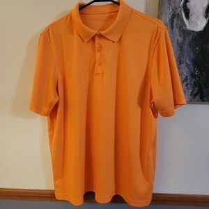 Croft and Barrow Orange Polo Shirt.  100% Polyester, Size Large